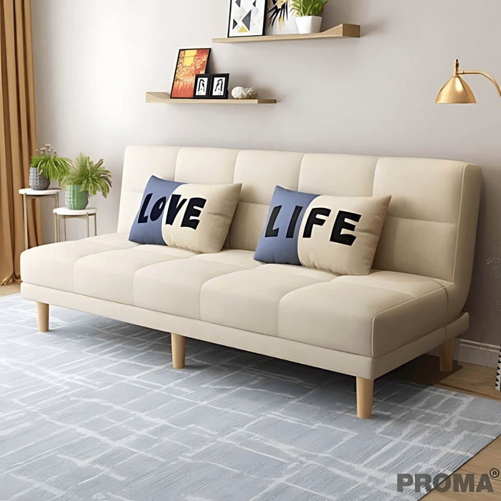 [Pre-order] โซฟาเบด PROMA-SF59-02 150 ซม. สีครีม_9